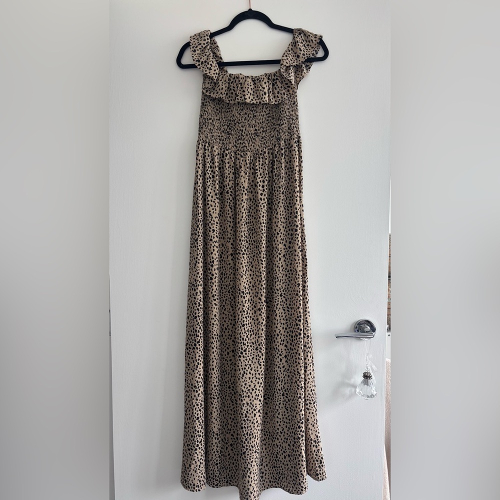 Vine & Love Leopard Print Maxi Dress